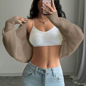 Women’s Tan Knit Cardigan